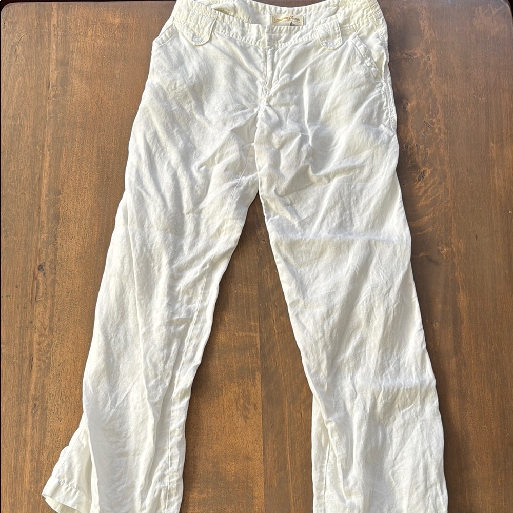 LONDONJEAN White Chinos Relaxed Fit Lightweight